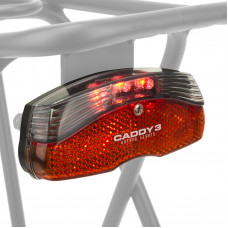 Фонарь мигалка задний Author A-Caddy 3, черный с красным рефлектором 12039141
