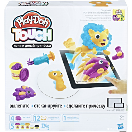 Hasbro Play-Doh PLAYSETS Интерактивный набор с пластилином «Создай мир: Причёски" Плей Дох B9018