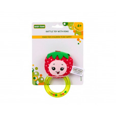 Игрушка-погремушка с кольцом Baby team, 4+, арт. 8506 (Клубничка)