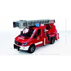 Пожарная машина BRUDER МВ Sprinter с лестницей (водяная помпа+свет и звук) М1:16 02532
