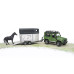 Джип BRUDER Land Rover Defender с прицепом и лошадкой, М1:16 02592
