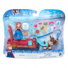 Disney Frozen Маленьая кукла Холодное сердце »Анна, Свен и сани» B5196