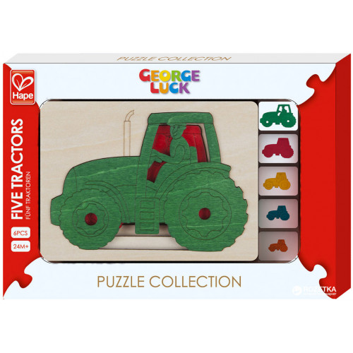 HAPE Серия пазлов George Luck: "5 тракторов" E6513