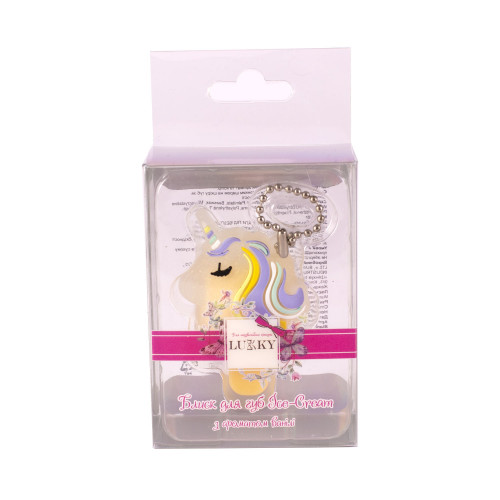 Lukky бальзам для губ Ice-cream Unicorn с нежным ароматом ванили 1,2 г, с подвеской-цепочкой, T16145