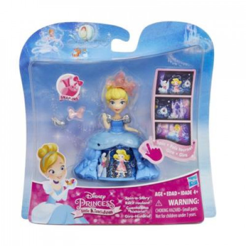 Disney Princess Маленькая кукла Принцесса Золушка в платье с волшебной юбкой B8962/B8965