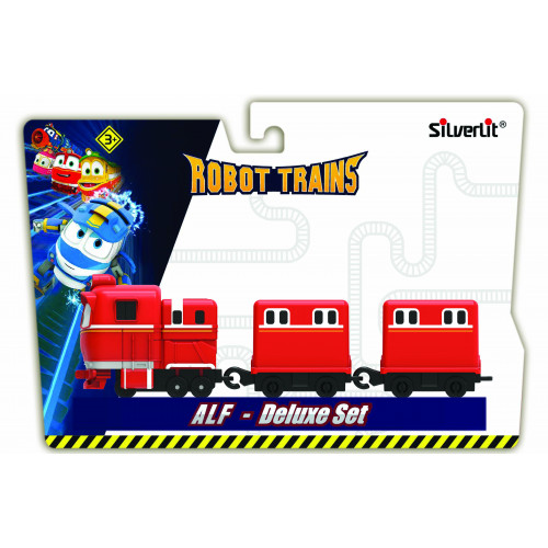 Robot Trains Паровозик с двумя вагонами Альф  80180
